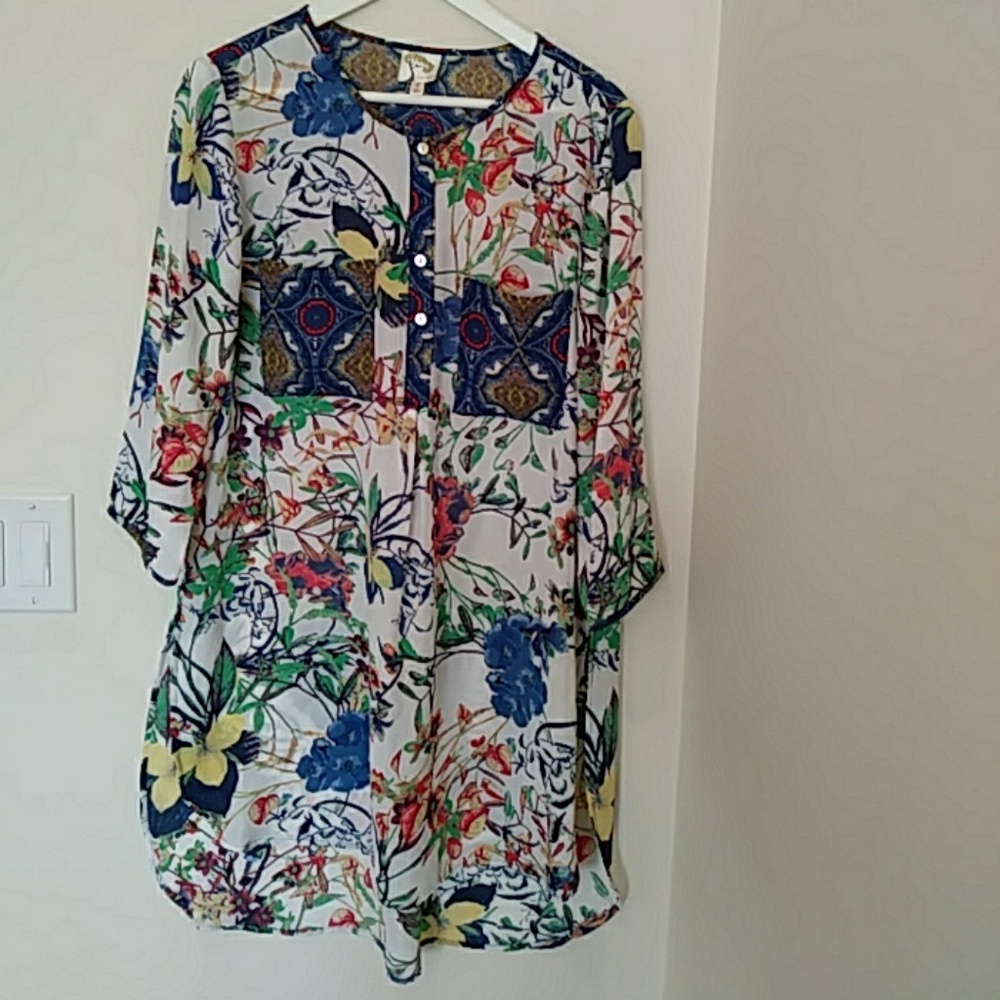 Fig and Flower long blouse